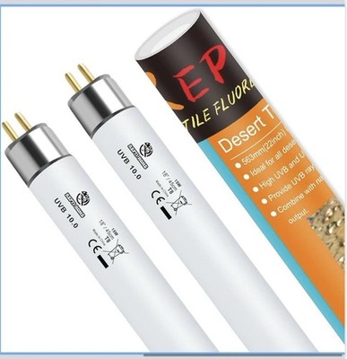 Reptile Fluorescent Lamp T8 Desert Terrarium UVA UVB Light Bulb 2pk 15w Pet Snak