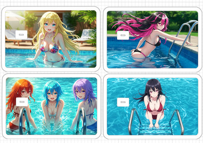 Sexy Anime Girl Credit Debit ATM Card Skin Sticker Hot Ecchi Ahegao Manga Gift 