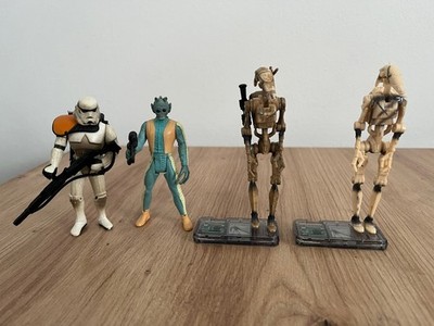 Star Wars Figuren Konvolut   Greedo + Trooper + 2 Battle Droids   Kenner 1996