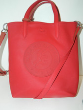 LACOSTE Limited Edition ROLAND GARROS Red Tote with Zip Pouch Rare 