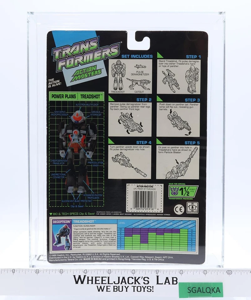 Treadshot Action Masters AFA HIGHEST GRADE 80 80/85/75 G1 Transformers 1990 - Image 2 of 4