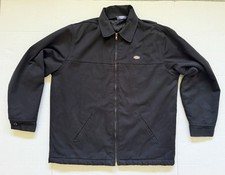 Dickies Vintage Y2K Quilted Eisenhower Jacket Size Large Black Men Utility Zip