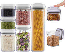 Airtight Pop Top Food Storage Set 6 Stackable BPA-Free Canisters