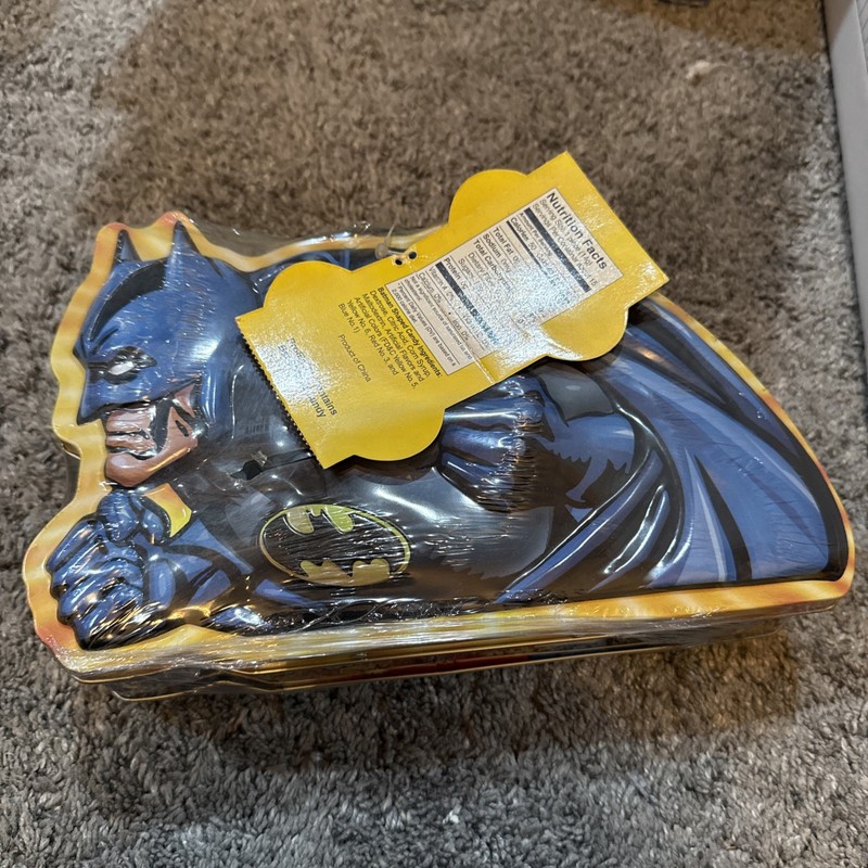 Vintage Batman Profile lunchbox 11" tin candy box NWT 2000s Sealed With Tag
