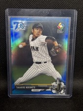 2017 BOWMAN CHROME TAKAHIRO NORIMOTO JAPAN WBC BLUE REFRACTOR 70 SHORT PRINT