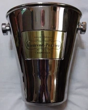 Laurent Perrier Champagne Ice Bucket W/ Leather Handle Great Condition 