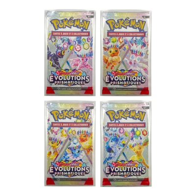 Pokémon 🇫🇷 Artset 4x Booster EV8.5 Évolutions Prismatiques EV08.5 Scellé TCG - Photo 1/4