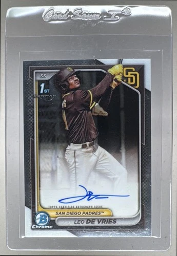 Leo De Vries 2024 Bowman Chrome #CPA-LD Auto 1st RC