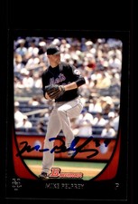 Signed Baseball Card Auto Mike Pelfrey 2011 Bowman #24 New York Mets