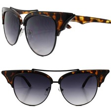Funky Retro Cat Eye Style 50s Womens Classic Sunglasses Pointy Tortoise Frame