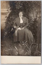 Woman Portrait Real Photo Postcard RPPC