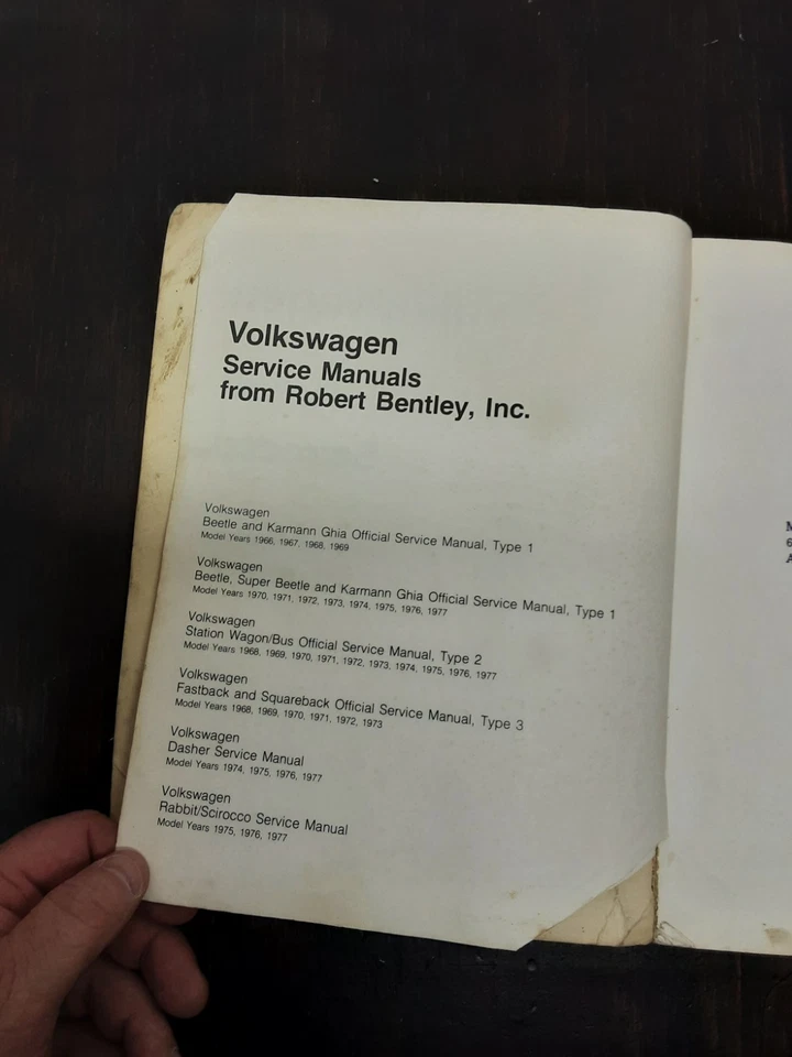 Volkswagen Rabbit/Scirocco Service Manual 1975, 1976, 1977 - Image 4 of 4