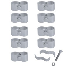 Hoqqf 10Sets Dog Kennel Panel Clamps Chain Link Fence Clamps, 1-3/8 Fence Parts