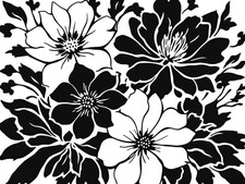 Modern Floral Bouquet Wall Art Reusable Plastic Stencil - StencilAir