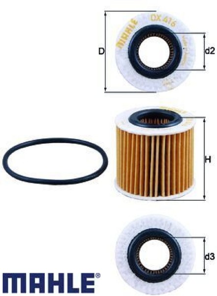 Mahle OX416D1 ÖLfilter MotoröLfilter FüR Toyota FüR Lotus FüR Lexus-image