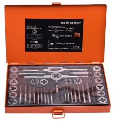 Edward Tools 40 Piece Tap and Die Set Metric - Steel Storage Case - Pro Grade