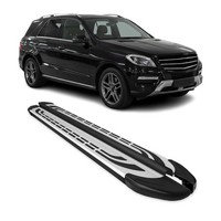 Trittbretter Seitenschweller FüR Mercedes M Klasse W166 2011-2015 Schwarz Alu