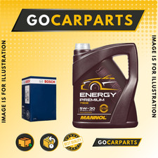 FOR Citroen C3 Aircross 1.2 PureTech 82 2017>2023 BOSCH OIL SERVICE KIT 5W-30 5L