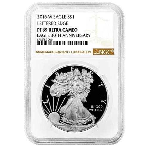 2016-W $1 1-oz Proof American Silver Eagle NGC PF69UC Brown Label