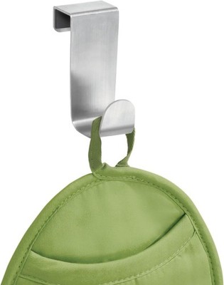 Forma Brushed Stainl Steel Over-The-Cabinet Stora Hook - 1'' x