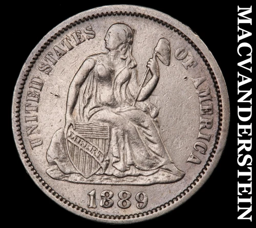 1889 Seated Liberty Dime- Scarce Extra Fine+ No Reserve  #i4297