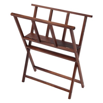 Creative Mark Folding Wood Print Rack, Walnut Stain Finish