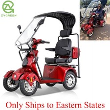 Heavy Duty Seniors Mobility Scooter with Sunroof 800W 60V20A 31 miles 500lbs