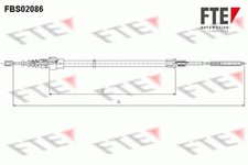 FTE Bremsseil Seilzug Feststellbremse 9250086 für VW LUPO 1 6X1 6E1 16V FSI GTI