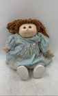 Vintage 1980's Cabbage Patch Kids Brown Yarn Hair Black Eyes Porcelain Doll
