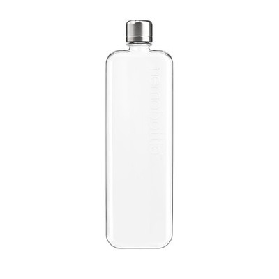 Memobottle Slim 15oz Flat Water Bottle BPA Free Tritan Modern Minimalist for Gym