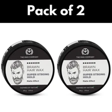 The Man Company Brawn Extra Stronghold Hair Wax for Men, Matte Finish 50gm