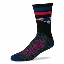 New England Patriots NFL Blue Medium Socks Team Colors Fits 5-10 Cursive Writing