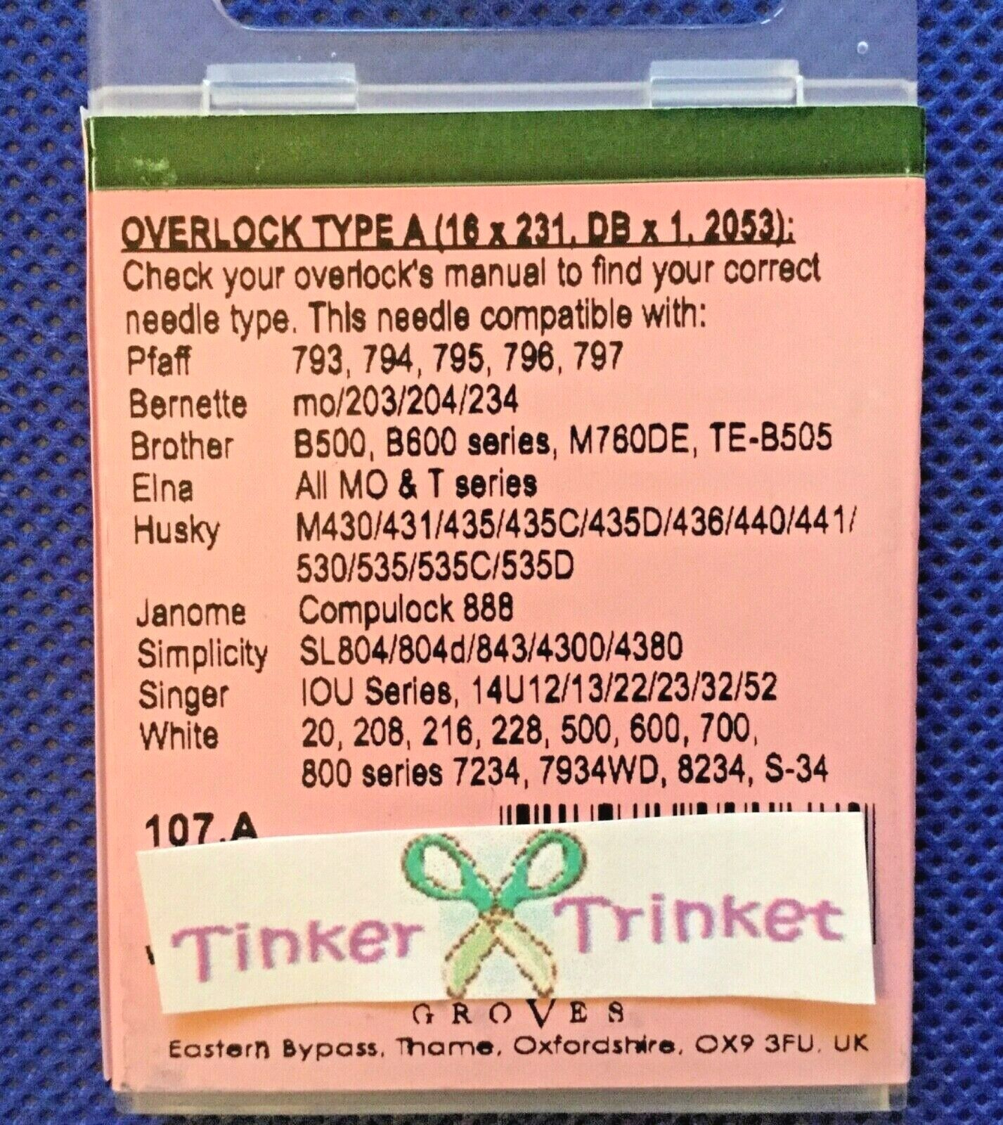 OVERLOCK SERGER Sew Machine Needles 2020 2054 HAx1 1SP DCx1 16x75 705H