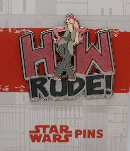 Disney Pin Star Wars 2023 LR Meme Jar Jar Binks How Rude New Free Shipping - Picture 6 of 10