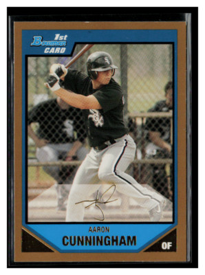 2007 Bowman Prospects Gold #BP21 Aaron Cunningham 1st Bowman