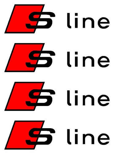 4x Audi S Line Brake Caliper Decals Stickers 75mm A1 A3 A4 A5 A6 A7 A8 Q2 Q3 - Picture 3 of 5