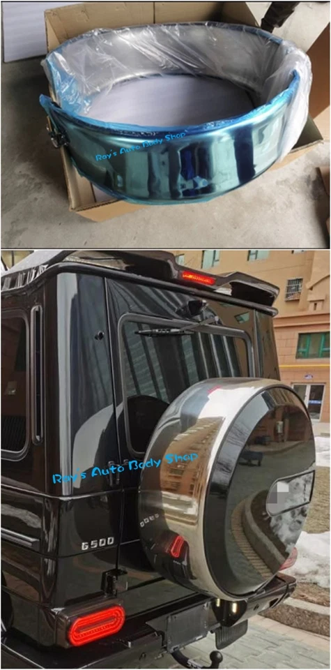 Cubierta de anillo de neumático de repuesto para anillo de ajuste trasero para Mercedes Benz Clase G W463 G500 G63 AMG Foto 3 de 4