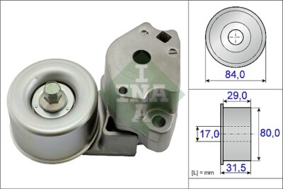 INA 534 0477 10 Belt Tensioner, V-ribbed belt for, Mitsubishi
