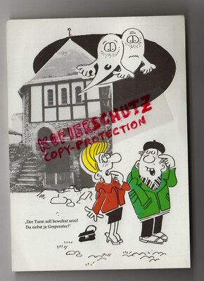 Ansichtskarte ZEITZ Turm DDR - Witz Kartoon Comic Gespenster Geister Bfm. 51 Ct.