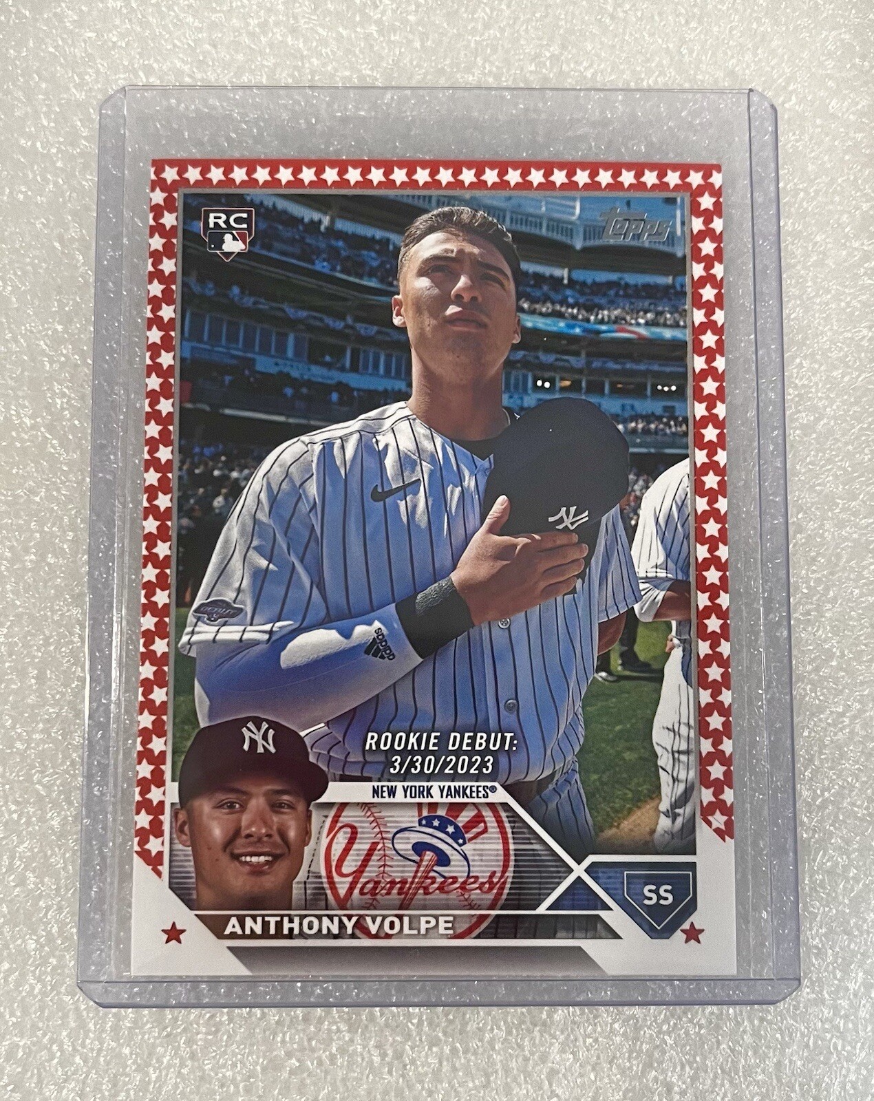 2023 Topps Update Anthony Volpe RC #US77 NY Yankees INDEPENDENCE DAY SP /76