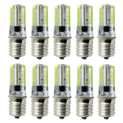 10pcs E17 Intermediate C9 LED Light Microwave Bulb 80 3014 SMD Lamp 120V/6500K
