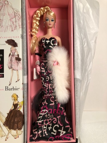 Barbie Modelo de Moda 45 Aniversario Barbie B8955 Cuerpo de Piedra de Seda Genuino NRFB - Imagen 2 de 5