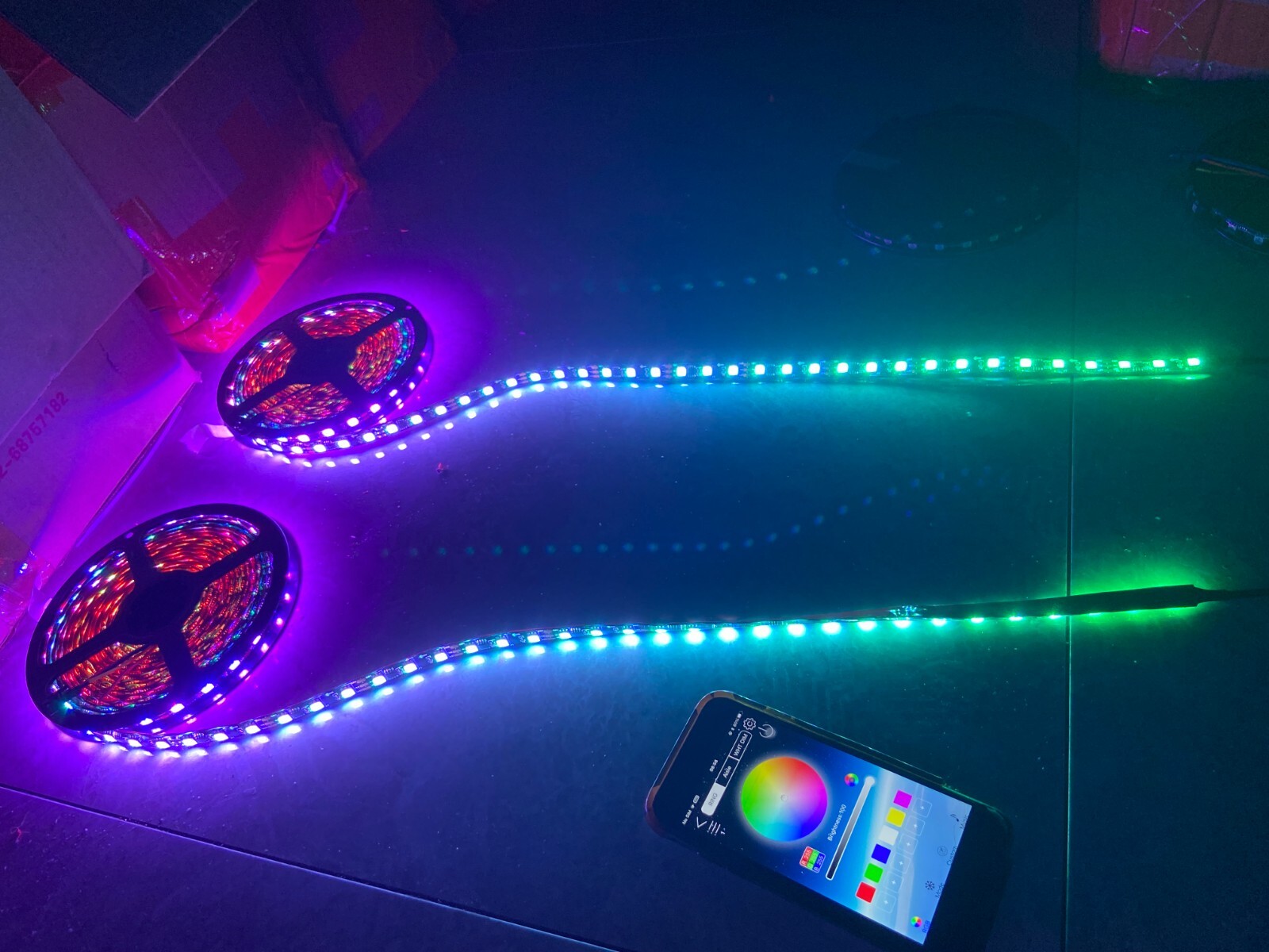 2Rolls 16.5FT Tinted Dream Color CHASING LED Strips Lights Bluetooth Slingshot eBay