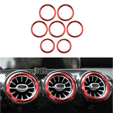  For Mercedes Benz CLA GLA GLB 2020+ Red Aluminum Alloy AC Vent Decoration Cover