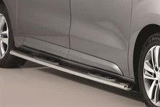 Schwellerrohre oval mit Tritt für PEUGEOT Expert & Traveller mittel Bj16- V2A TÜ