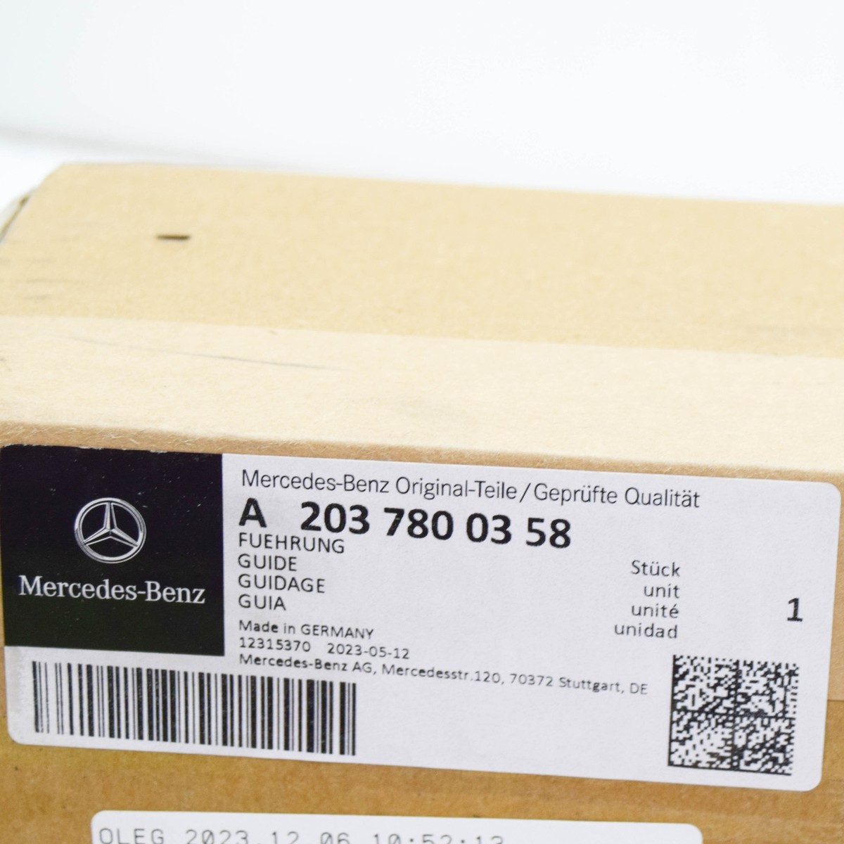 MB C Coupe CL203 Roof Left Suspension Control Part Guide 