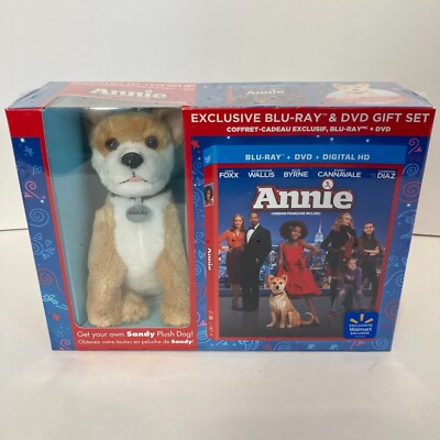 Annie Blu Ray + DVD + Plush Sandy Dog Gift Set Walmart Exclusive JAMIE FOXX