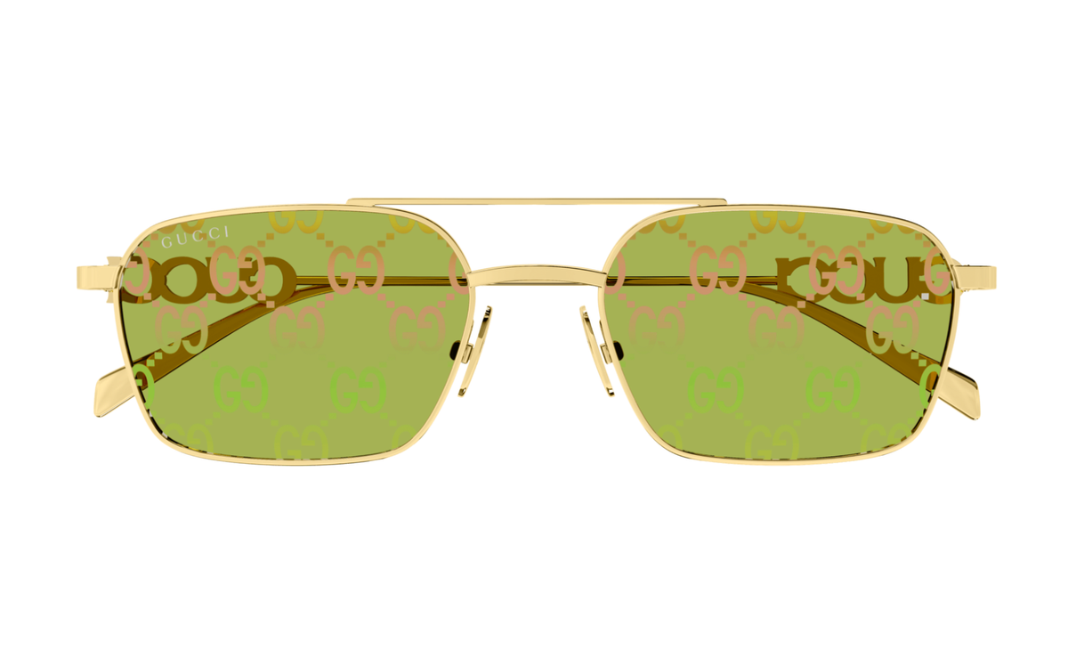 NEW GUCCI SUNGLASSES GOLD UNISEX EYEWEAR GUCCI GG1804S 001 Gucci Eyewear Gg1804s Sunglasses Gucci main image 3