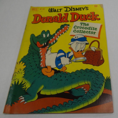 Four Color #348 VG- Donald Duck The Crocodile Collector 1951 GA Dell Carl Barks