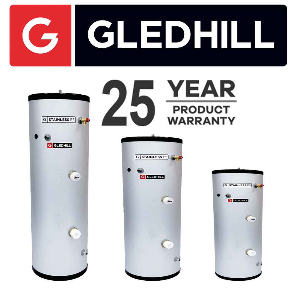 Gledhill ES 120L Direct Unvented Hot Water Cylinder Stainless Steel 25 Year  | eBay
